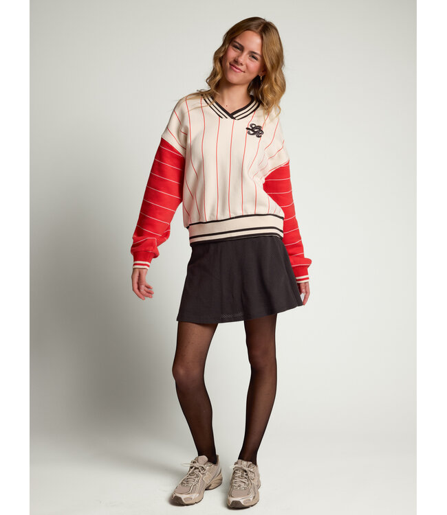 Baseballpullover Rot