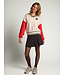 Baseball sweater loose fit Red