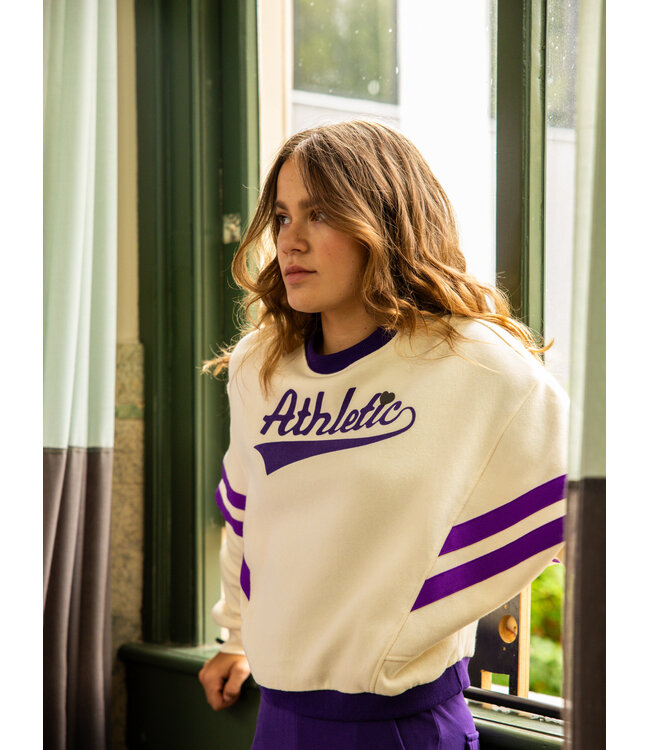 Athletic sweater Offwhite loose fit