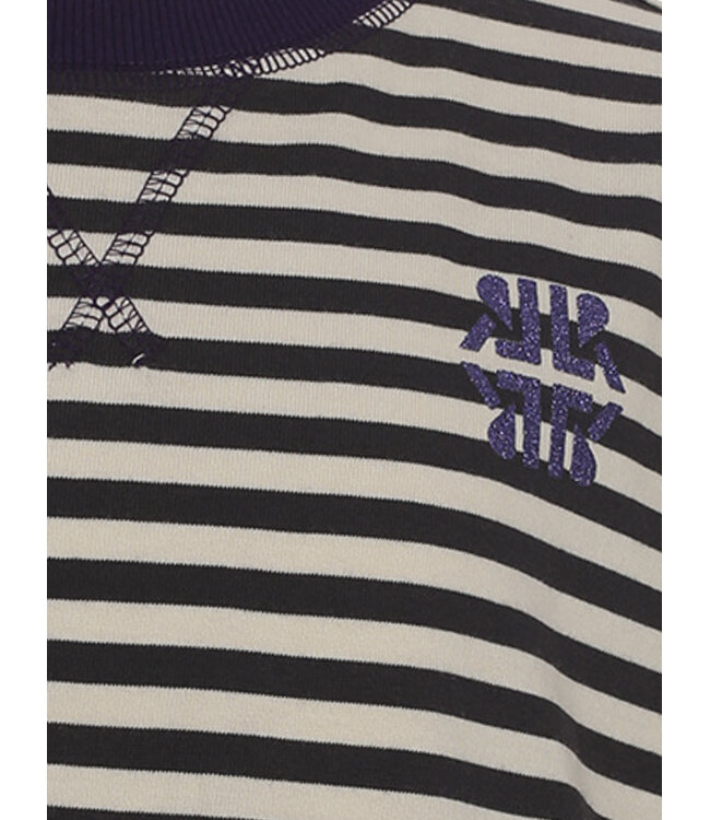 Gestreept T-shirt Antraciet