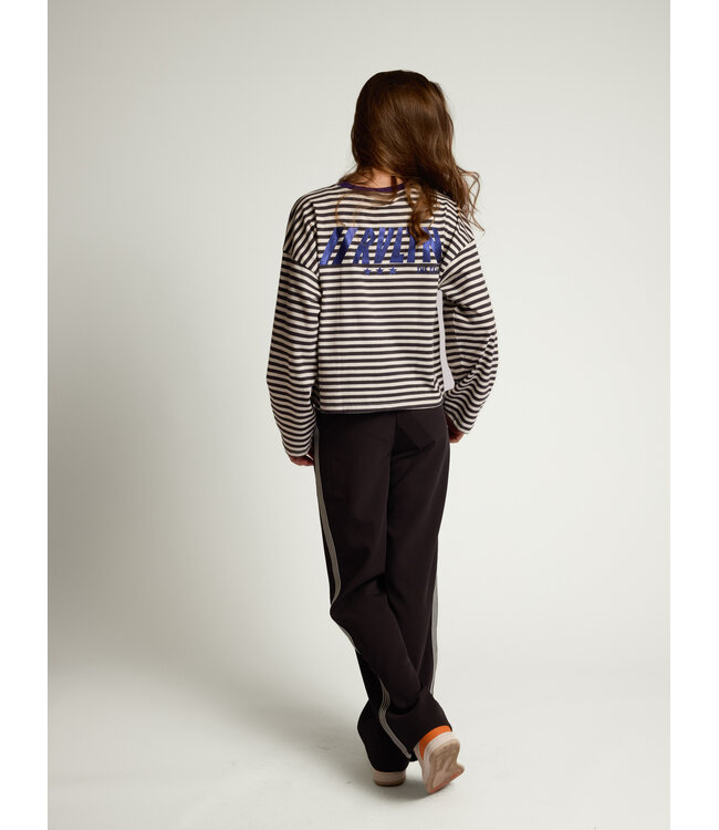 Gestreept T-shirt Antraciet