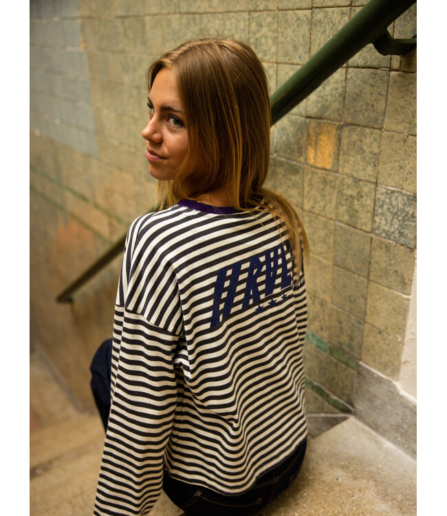 Gestreept T-shirt Antraciet