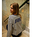 Anthrazitfarbenes Streifen-T-Shirt