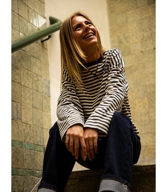 LOOXS 10sixteen Gestreept T-shirt Antraciet