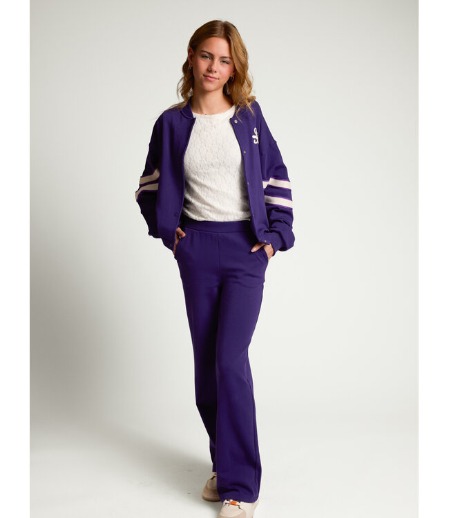 Sweat pants Straight Purple