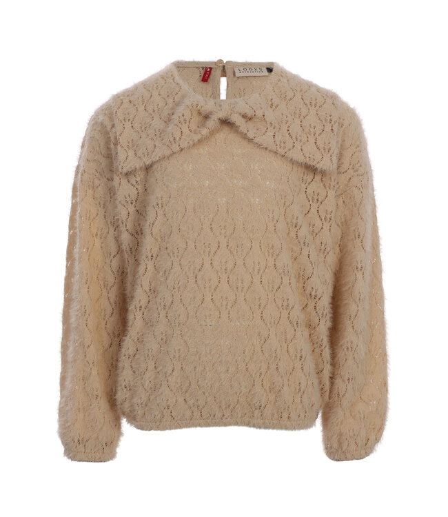 Fancy top in fijn breisel met strik