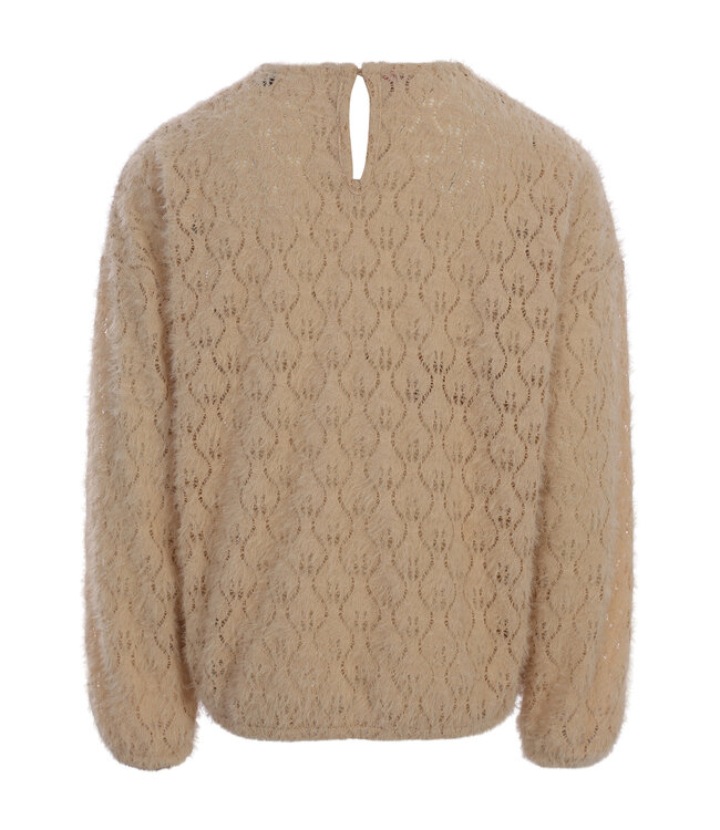 Fancy top in fine knit with bow