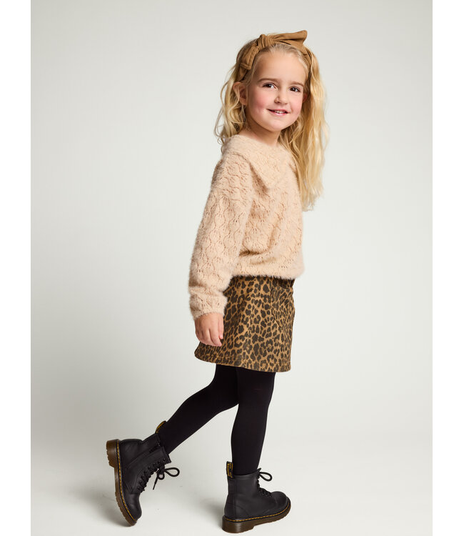 Fancy top in fine knit with bow