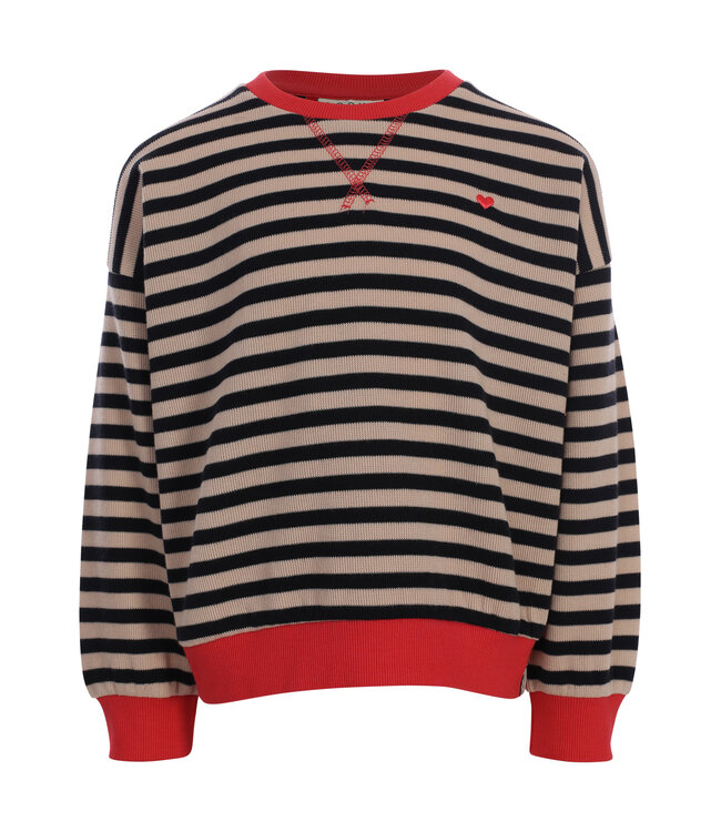 Gestreifter Langarmpullover