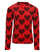 Velours top Koraal Big Hearts
