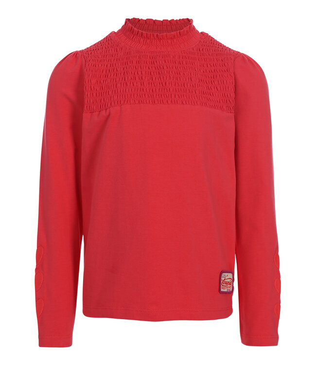 T-shirt Koraal met smock