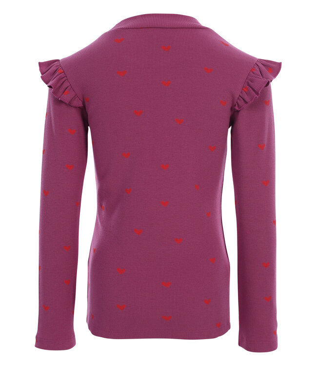 Rib Jersey T-shirt Purple Hearts