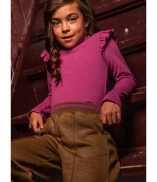 LOOXS Little Rib Jersey T-shirt Purple Hearts