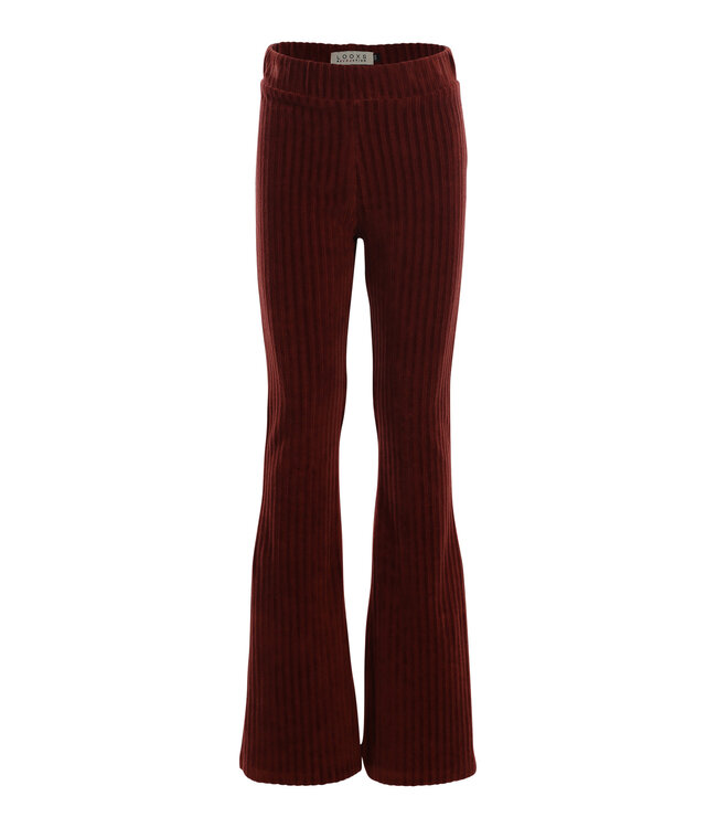 Flared corduroy pants Chestnut
