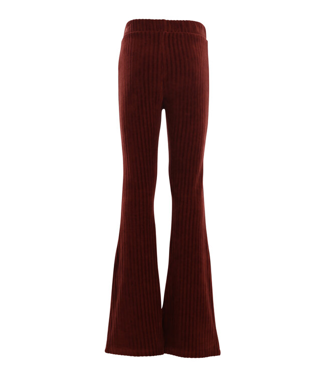 Flared corduroy pants Chestnut