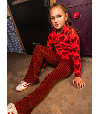 LOOXS Little Flared corduroy pants Chestnut