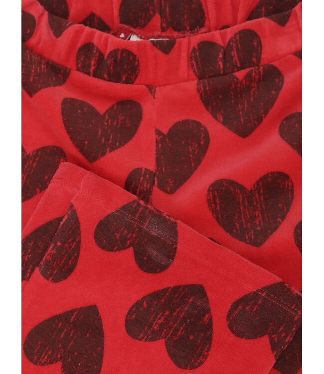 Velours flared broek Koraal Big Hearts