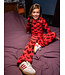 Velours flared broek Koraal Big Hearts