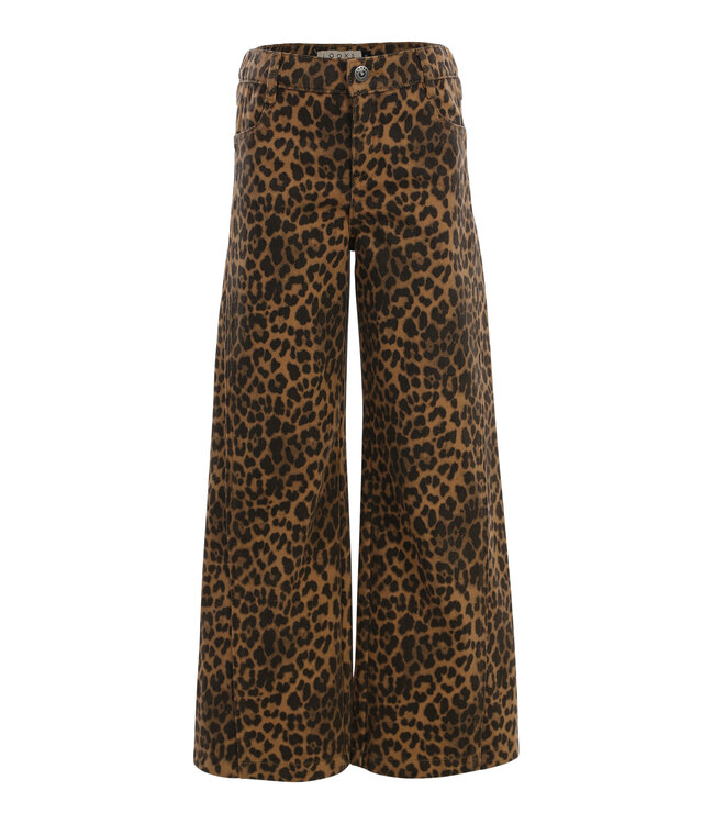 Wide leg Denim Leopard
