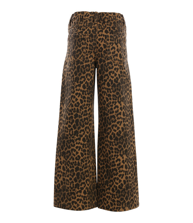 Wide leg Denim Leopard