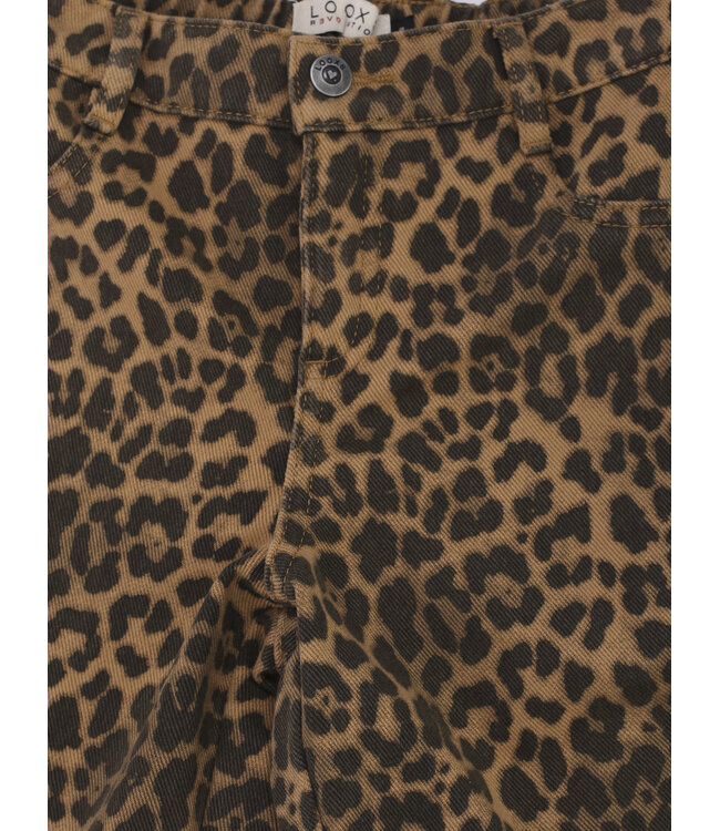 Wide leg Denim Leopard