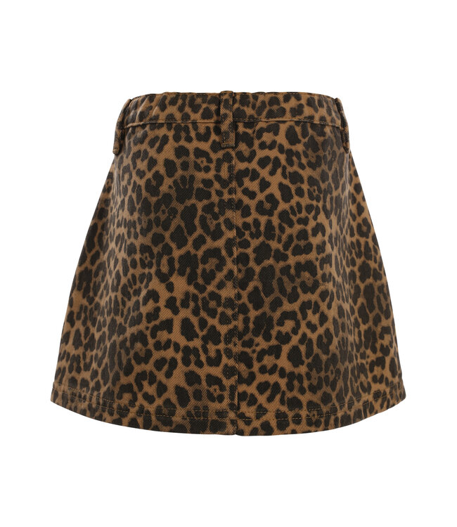 Denim Rokje Leopard