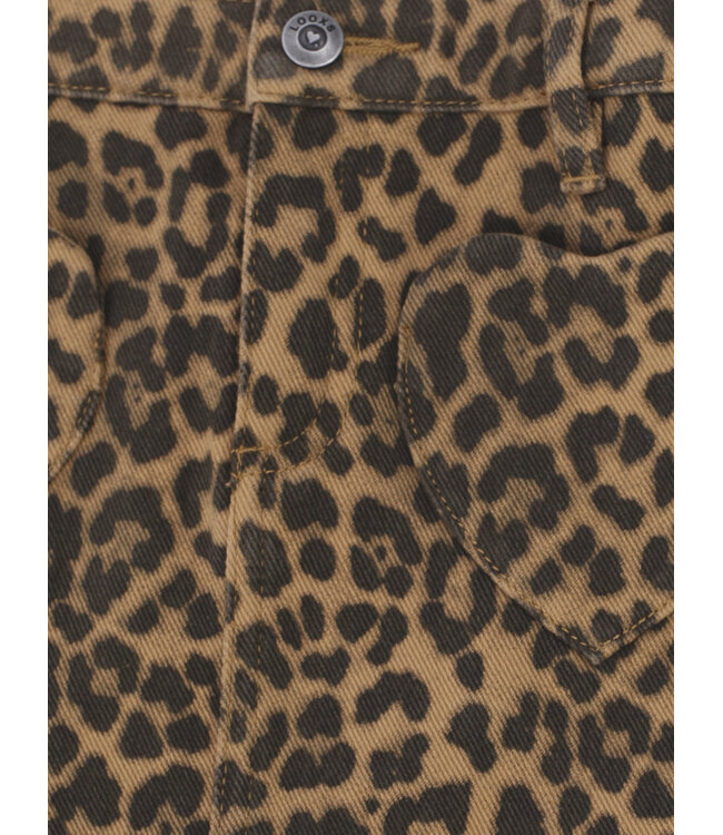 Denim skirt Leopard