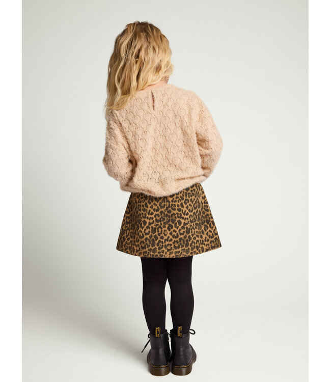 Denim skirt Leopard