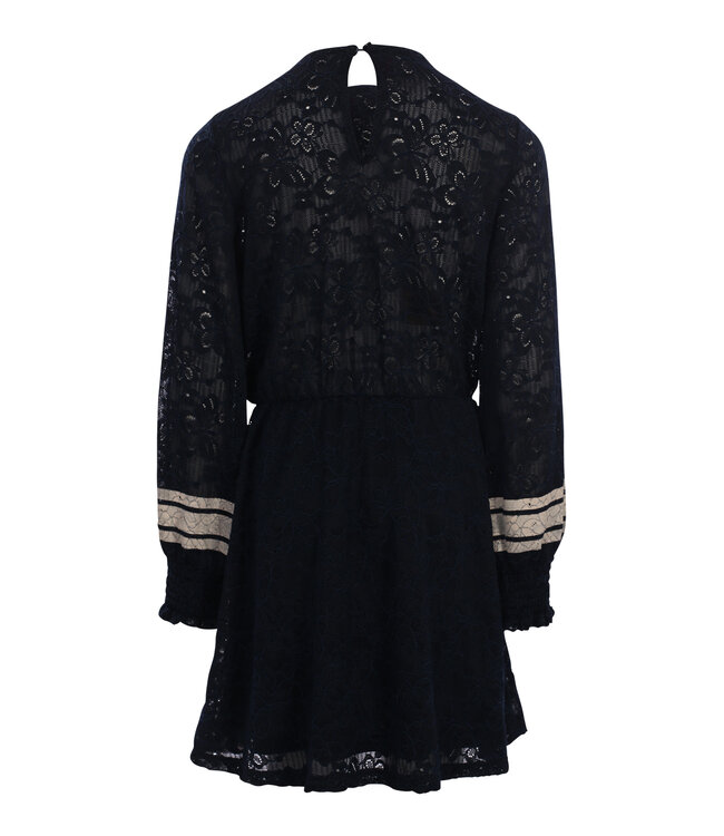 Marineblaues Spitzenkleid