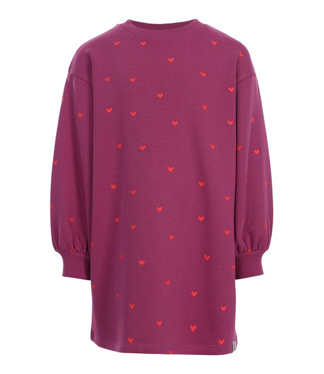 Sweatshirtkleid Violettes Herz