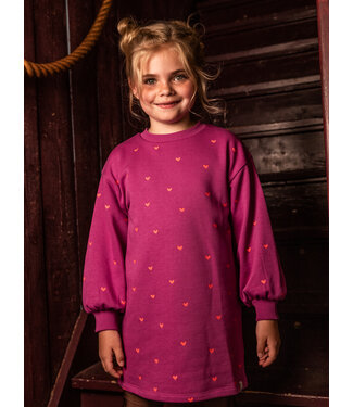 LOOXS Little Sweatshirtkleid Violettes Herz