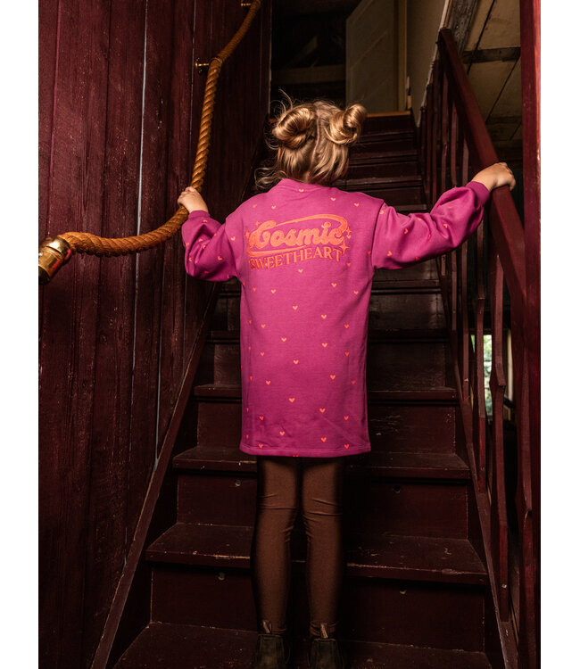 Sweatshirtkleid Violettes Herz