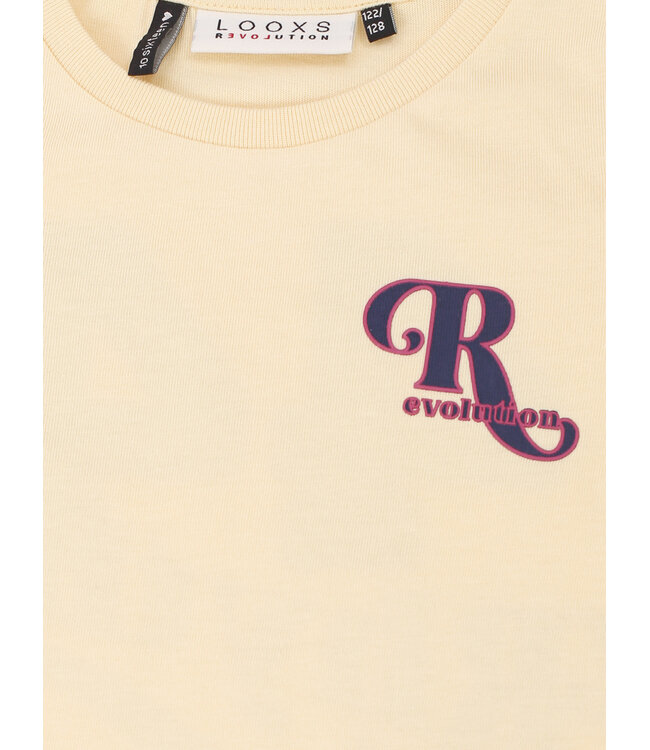 T-shirt licht geel Modal