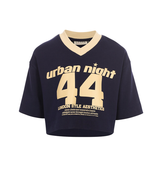 T-shirt Navy  V-hals