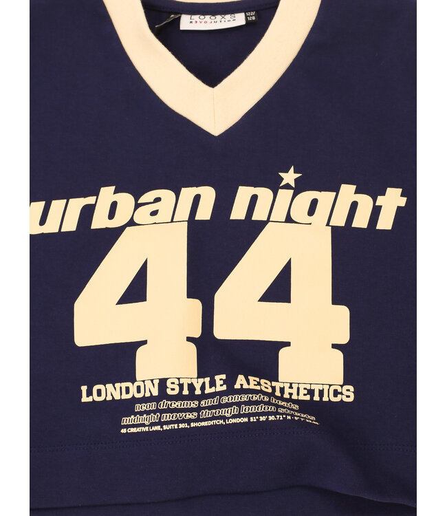 T-shirt Navy  V-hals