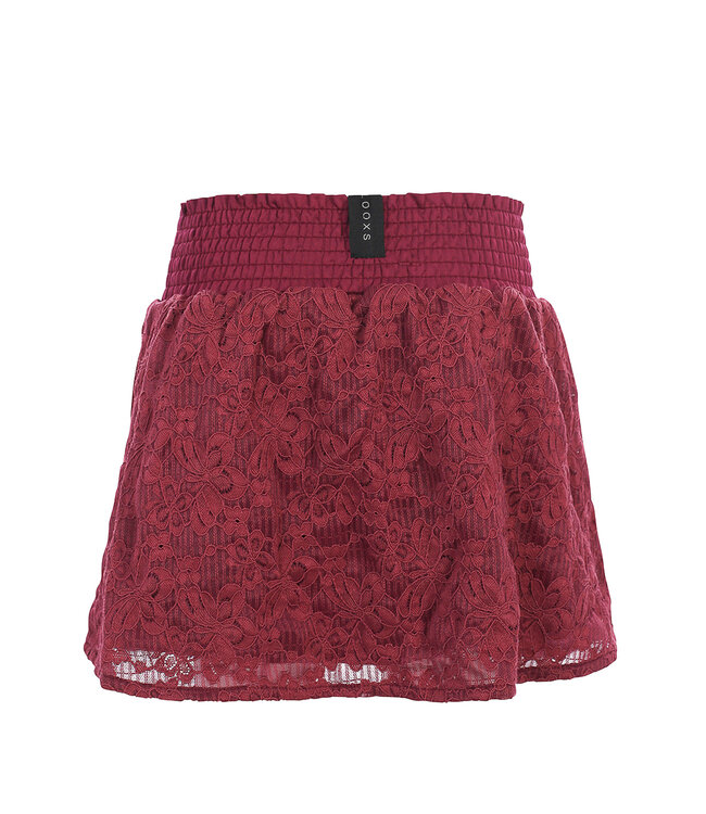 Spitzen-Skort in Rubinrot
