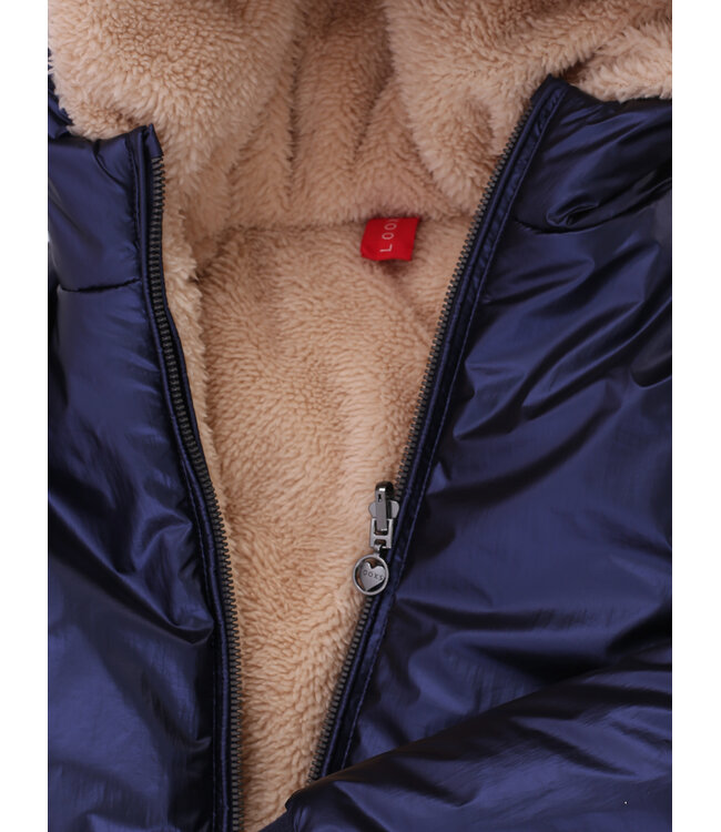 Little Reversibel winterjas Navy / Teddy