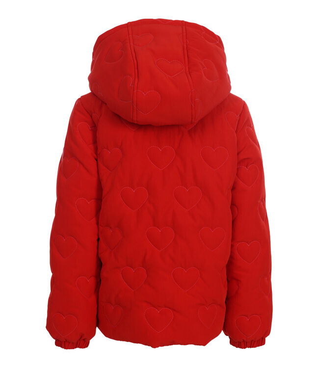 Little Winterjas Rood Hartjes