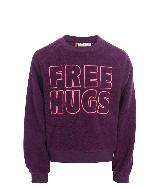 Sweater Teddy Fleece Aubergine