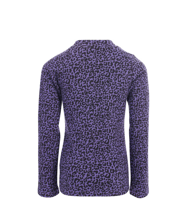 T-shirt krinkel jersey Purple Leopard