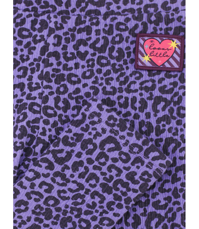 Jersey-Leggings Leopard Lila