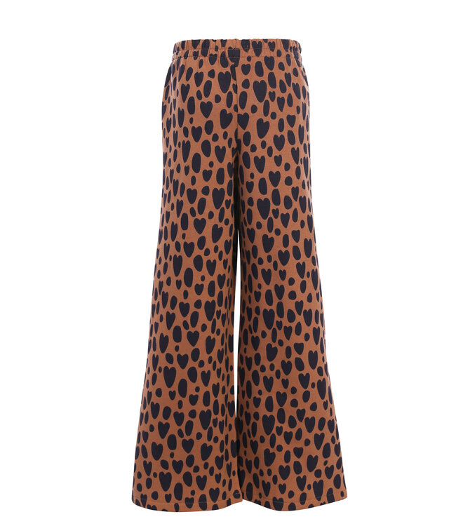 Wide leg sweat broekje Leopard love