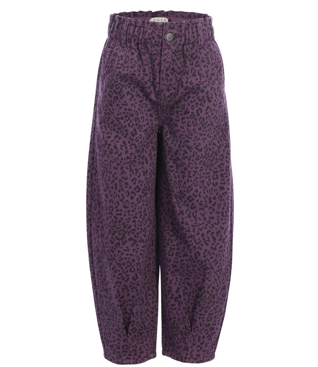 Jeanshose Barrel Purple Leopard