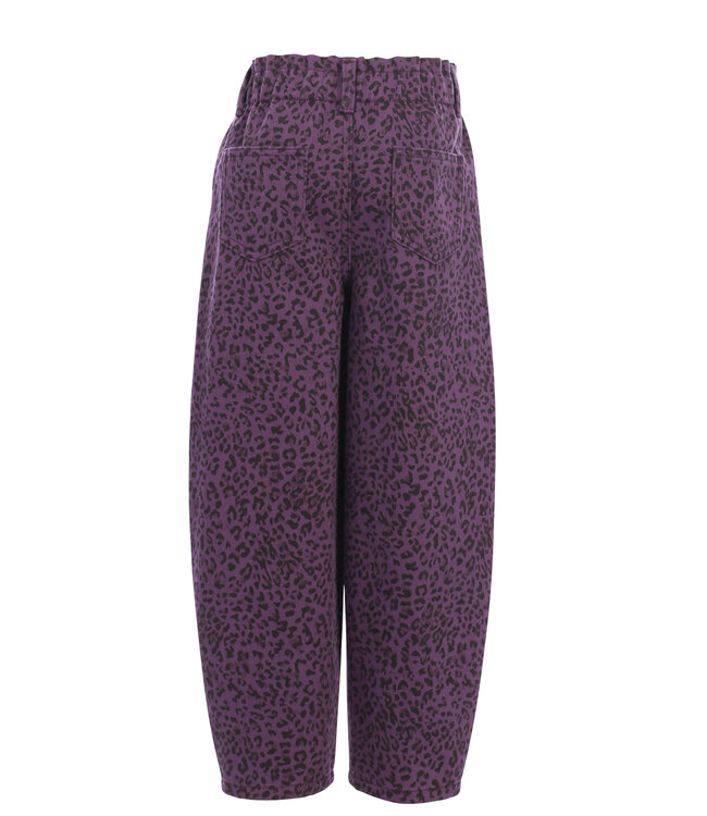 Jeanshose Barrel Purple Leopard