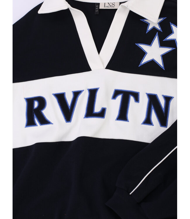 LXS Sweater polokraag Navy