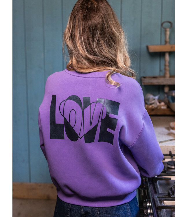 LXS Sweater Lila backprint