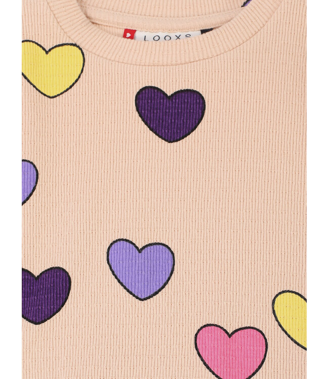 Longsleeve Hearts slub jersey