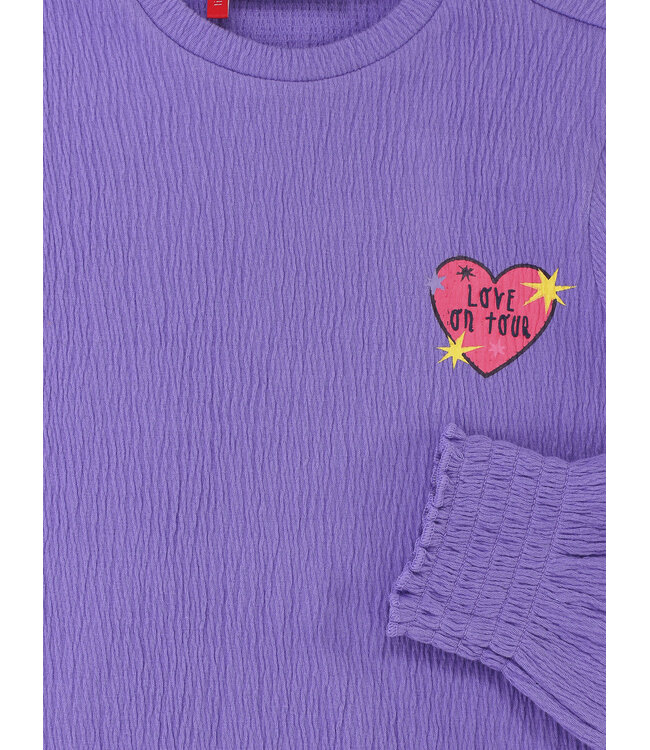T-shirt Lila krinkel jersey