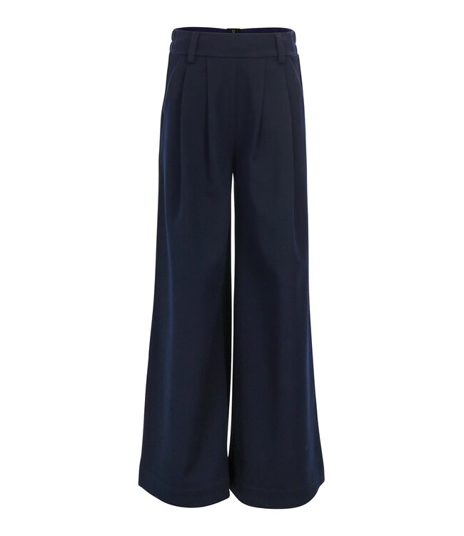 Weitbeinige Hose Marineblau