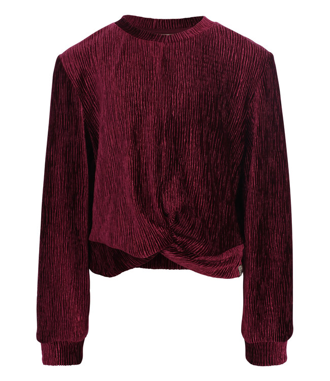Velours krinkel top Ruby Red